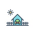 Color illustration icon for Households, family and residence