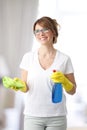 Housekeeper at work Royalty Free Stock Photo