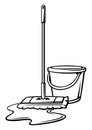 Housekeeping cleaning illustration. Background for service and advertising.