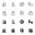 Housekeeping and cleaning service icon set Royalty Free Stock Photo
