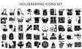 Housekeeping, House Chores Glyph Icons Pack.