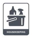 housekeeping icon in trendy design style. housekeeping icon isolated on white background. housekeeping vector icon simple and