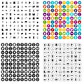 100 housekeeping icons set vector variant Royalty Free Stock Photo