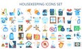 Housekeeping multi color icons pack