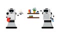 Housekeeping Robot Performing Domestic Chores Vector Set