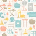 Housekeeping Seamless Pattern Royalty Free Stock Photo