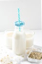 Housemade milk butty White arrangement Royalty Free Stock Photo