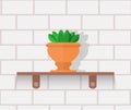 Houseplant Design Flat Concept Royalty Free Stock Photo