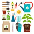 Houseplants and indoor gardening icons