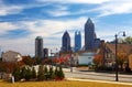 Houses against the midtown. Atlanta, GA. USA. Royalty Free Stock Photo