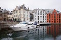 Houses of Alesund town Norway Royalty Free Stock Photo