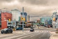 The houses along Frederick street located in downtown Kitchener, Ontario, Canada Royalty Free Stock Photo