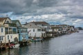 Houses along the Intracoastal Waterway in Ventnor City, New Jersey