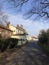 Houses along Staithe Road, Ludham, Norfolk Royalty Free Stock Photo