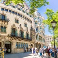 Houses Amatller and Batllo in the streets of Barcelona in Spain Royalty Free Stock Photo