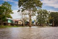 Houses at Amazon River Jungle