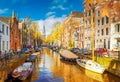 Houses of Amstardam, Netherlands Royalty Free Stock Photo