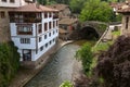 Houses in the ancient Spanish town. Northern Spain, Cantabria