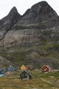 Houses in Appilatoq, Greenland Royalty Free Stock Photo