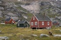 Houses in Appilatoq, Greenland Royalty Free Stock Photo