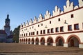 Houses with arcades at Husovo namesti in Nove Mesto nad Metuji, Czech Republic Royalty Free Stock Photo