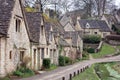 Houses of Arlington Row in the Cotswold village of Bibury, England Royalty Free Stock Photo