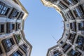 Houses around the Carrer de Milans street in Barcelona, Catalonia, Spain Royalty Free Stock Photo