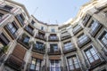 Houses around the Carrer de Milans street in Barcelona, Catalonia, Spain Royalty Free Stock Photo