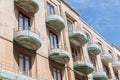 Houses with balcony at Syracusa, Sicily Royalty Free Stock Photo