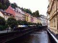 Houses on the bank of the River Tepla