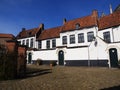 Houses in Beguinage in Belgium Royalty Free Stock Photo