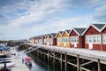 Houses for boat servicing in Northern Norway Royalty Free Stock Photo