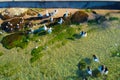 relax view of Houses and Boat Sheds amongst the trees on foster River on Sydney Central Coast NSW Australia Royalty Free Stock Photo