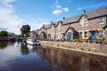 Houses on Brecon canal basin Powys Wales UK Royalty Free Stock Photo
