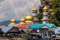 Houses and Buddhist church of Koh Panyee village. Phuket Thailand