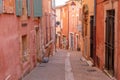 Houses and buildings facade of Roussillon, France