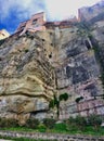 Houses built on the sheer cliffs of the city of Tropea in Italy