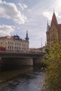 Houses built on the waterfront - Cluj Napoca, KolozsvÃÂ¡r, Klausenburg, Transylvania, Romania