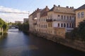 Houses built on the waterfront - Cluj Napoca, KolozsvÃÂ¡r, Klausenburg, Transylvania, Romania Royalty Free Stock Photo