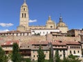 Houses and cathedral, Segovia ( Spain ) Royalty Free Stock Photo