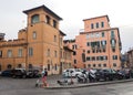 Typical architectures in the Trastevere district in Rome, Italy Royalty Free Stock Photo