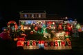 Houses with Christmas Lights and decoration in Lititz, PA