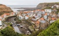 Houses clustered together in Staithes Royalty Free Stock Photo