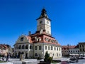 Houses at downtown of medieval Romanian city Brashov Royalty Free Stock Photo