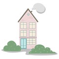 Houses exterior vector illustration Royalty Free Stock Photo