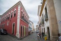 Houses in famous city in Bahia, Salvador - Brazil. Royalty Free Stock Photo