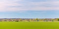 Houses and farms in front of the Dutch national park Veluwe