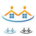 Houses and figuresheads logo