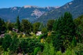 Houses in the forest near Perito Moreno Lake Royalty Free Stock Photo