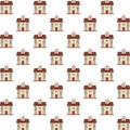 Houses fronts facades pattern background